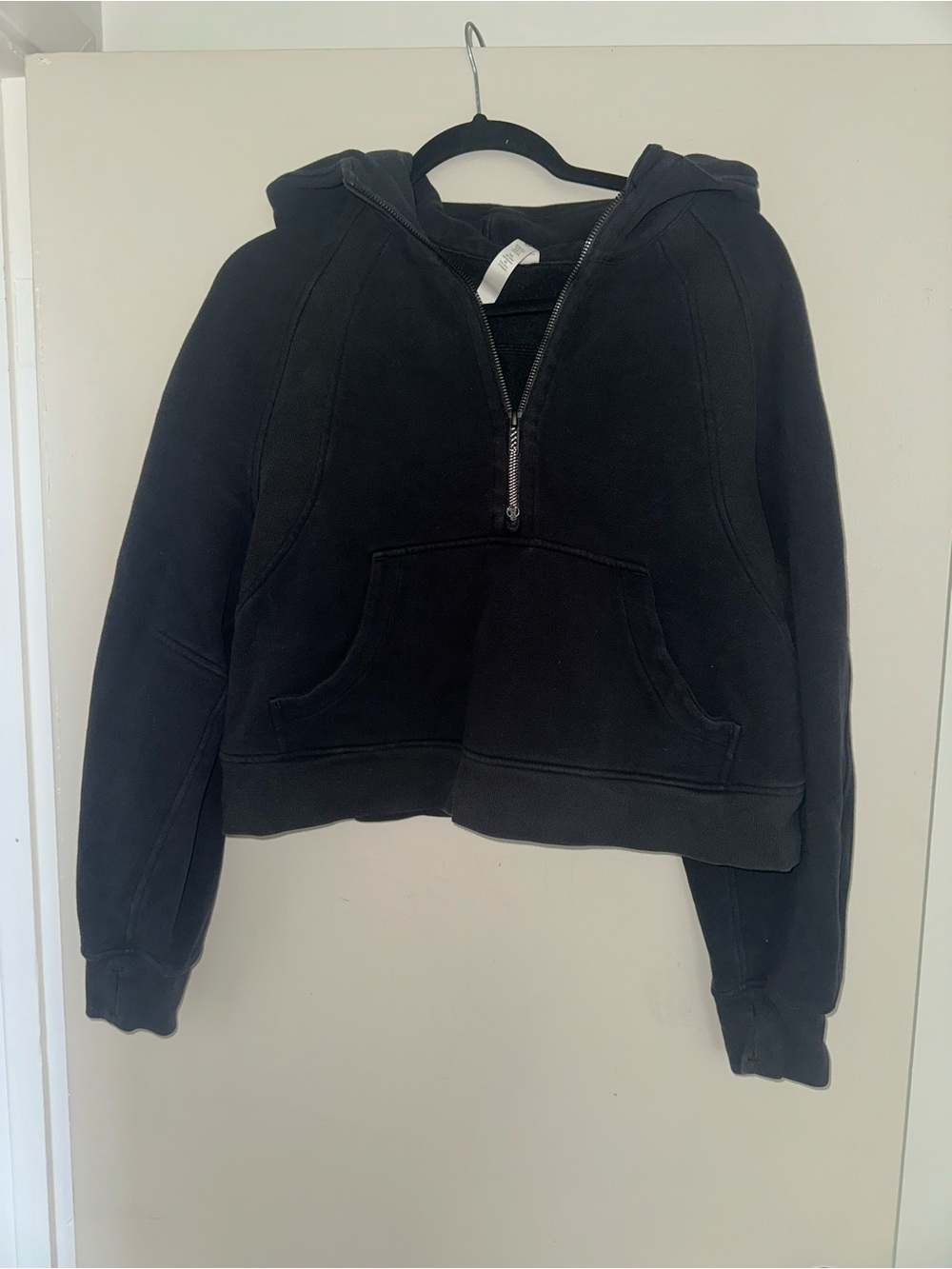 Lululemon quarter zip cropped scuba hoodie